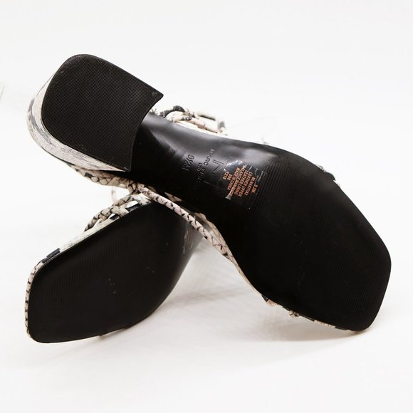 Marc Fisher LTD Nakita Strappy Sandals 9.5 Python Snake Leather Minimalist $150 - Picture 11 of 15